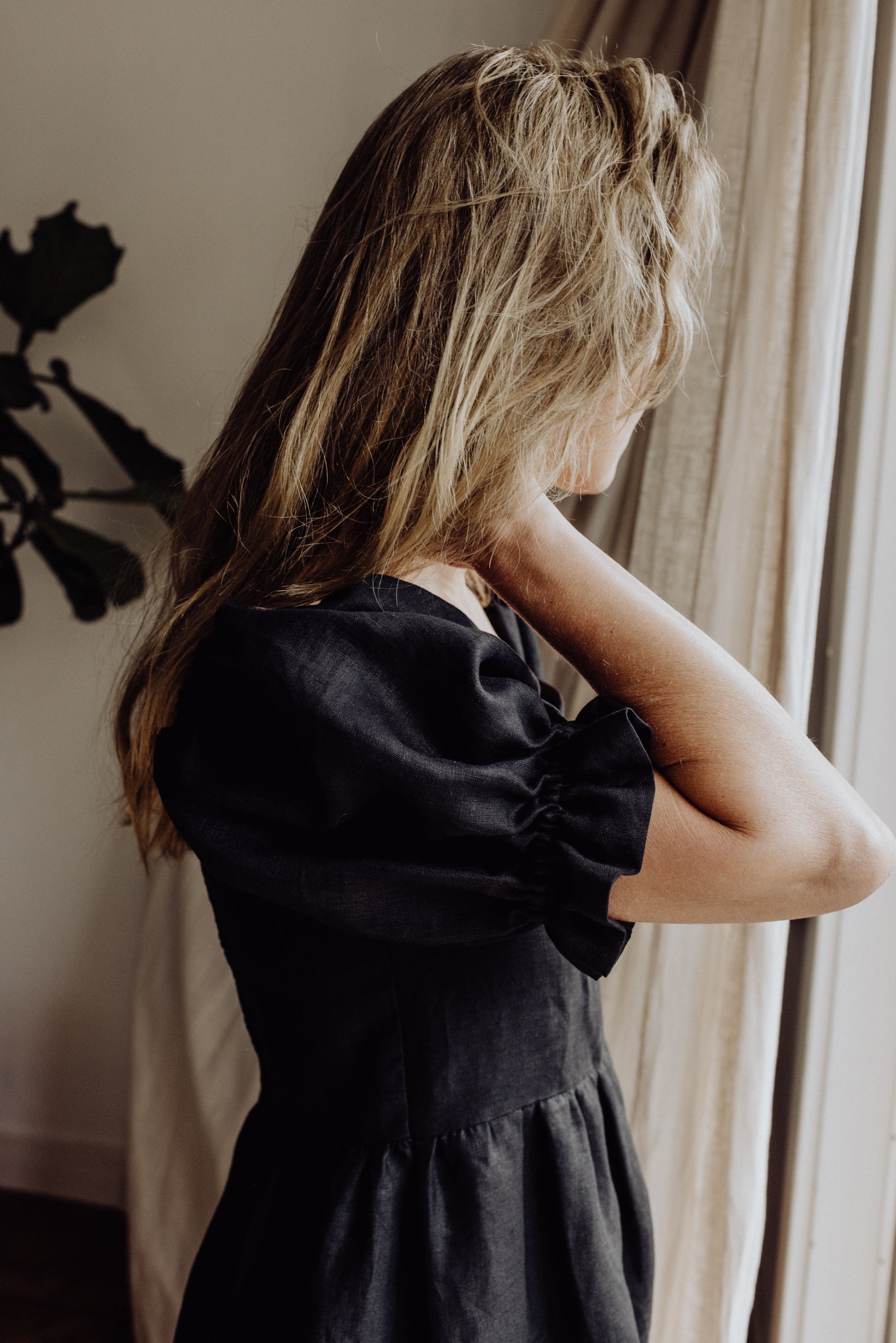 ALBA Linen Tier Dress